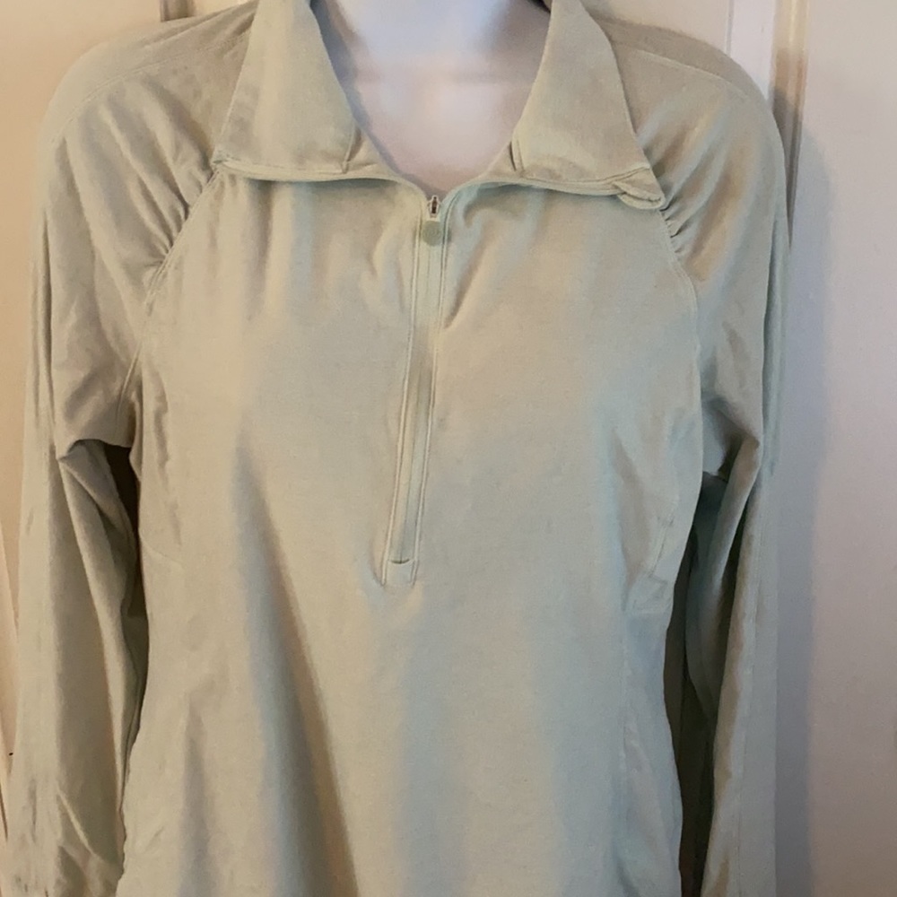 Long sleeve half zip yoga top
